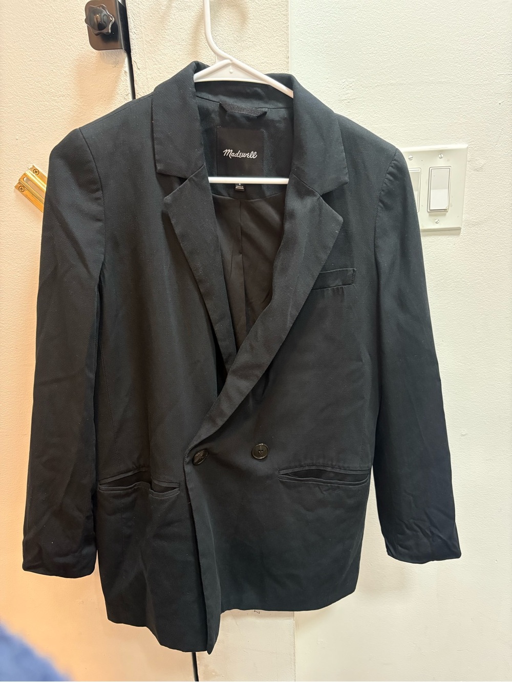 Madewell Black Drapeweave Blazer